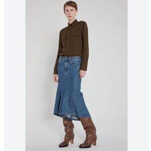 Petar Petrov Blue Denim GENELL Culottes